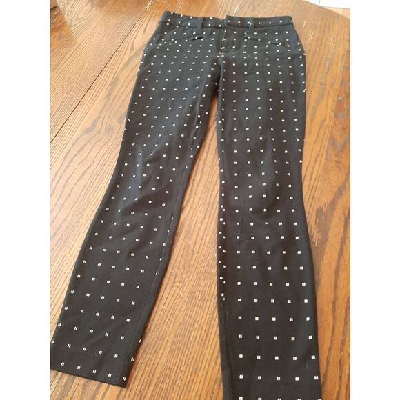 Size 0 Gap Gap For Good Signature Skinny Ankle Pants Black White Mid Rise - Picture 1 of 3